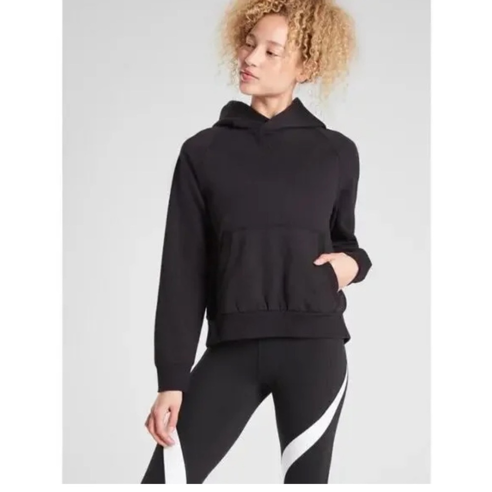 Athleta Moonrise open back hoodie in black